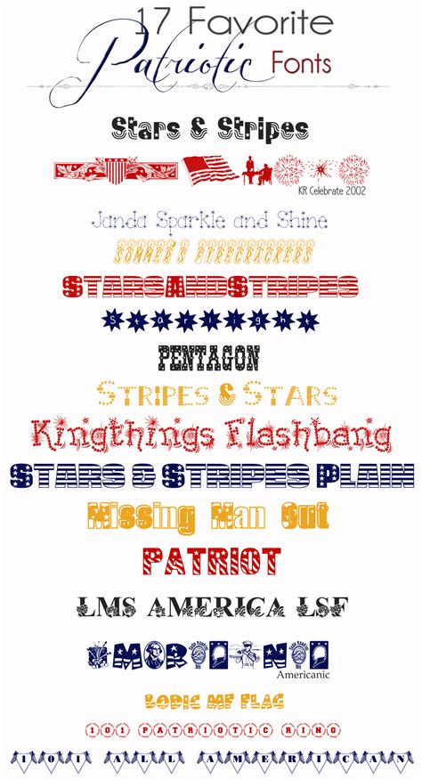 17 Favorite Patriotic Fonts - Yummi Haus