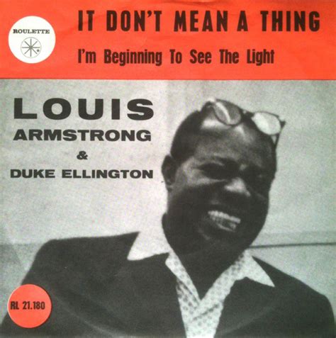 Louis Armstrong & Duke Ellington - It Don't Mean A Thing (1961, Red Vinyl, Vinyl) | Discogs