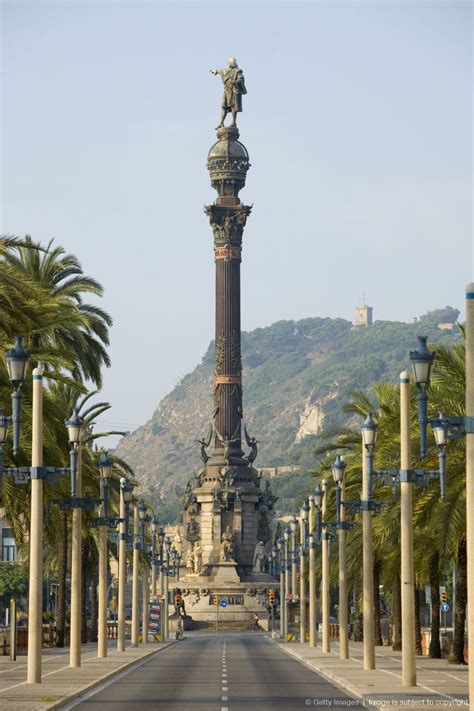 Statue of Christopher Columbus at Port Vell in Barcelona