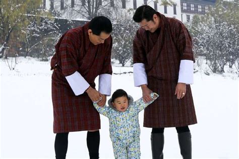 The King of Bhutan Jigme Khesar Namgyel Wangchuck and his father, the ...