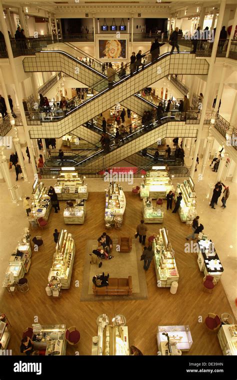 The interior view of department store Le Bon Marche. Paris. France ...