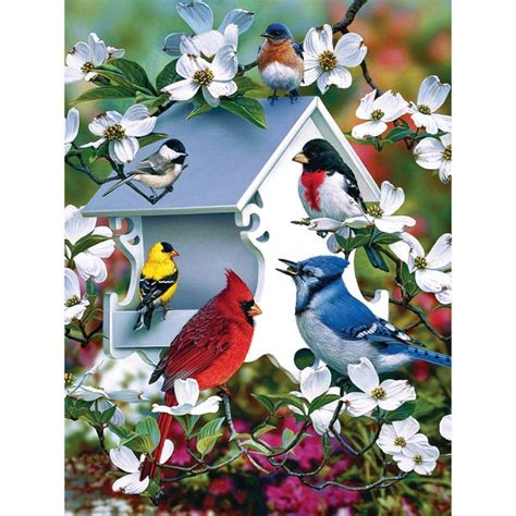 Reflective Art Inc Backyard Birds Jigsaw Puzzle - Walmart.com - Walmart.com