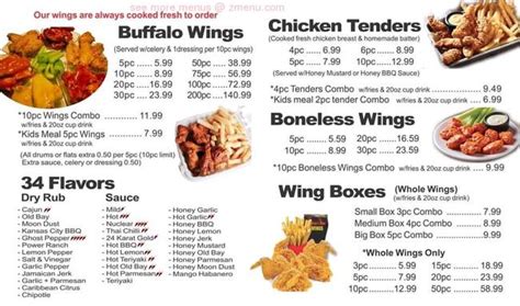 Online Menu of Americas Best Wings Restaurant, Norfolk, Virginia, 23505 ...