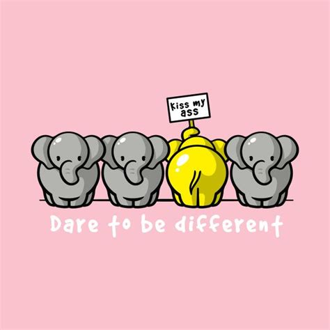 three elephants are standing in front of a sign that says, dare to be ...