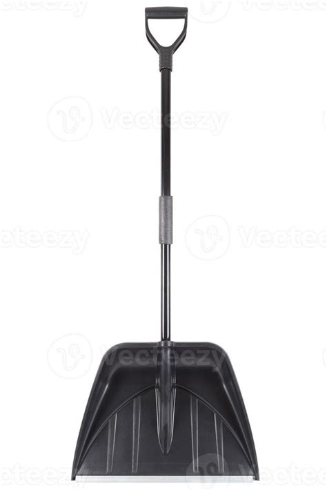 big plastic snow shovel isolated on white background - front side ...