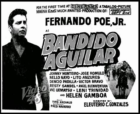 FPJ: FERNANDO POE, JR., HELEN GAMBOA, JOHNNY MONTEIRO, JOSE ROMULO, LITO ANZURES IN "BANDIDO ...