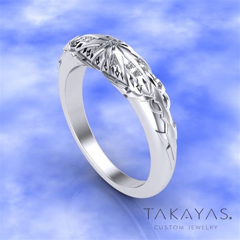 Final Fantasy XIV Astrologian Inspired Wedding Band | Takayas Custom Jewelry Wedding Matches ...