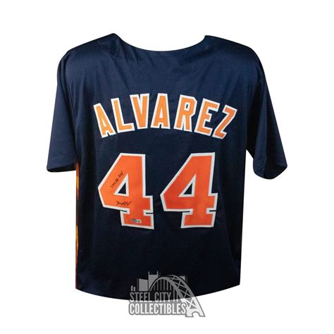 Yordan Alvarez 2019 AL ROY Autographed Houston Custom Baseball Jersey - BAS | Steel City ...