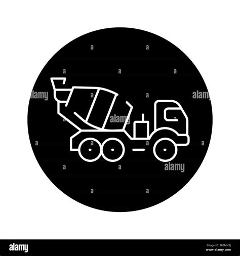 Concrete truck olor line icon. Road construction. Pictogram for web page Stock Vector Image ...