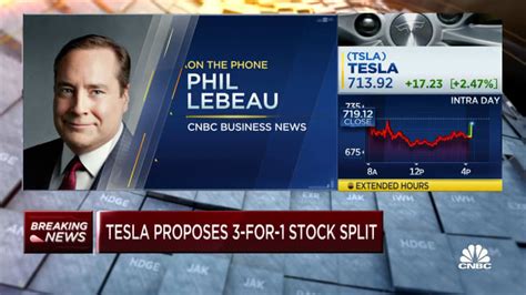 Tesla files for 3-for-1 stock split