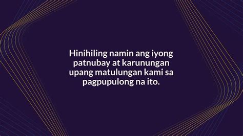 Prayer Before Meeting Tagalog | Prayer line, Short prayer for students, Prayer for students