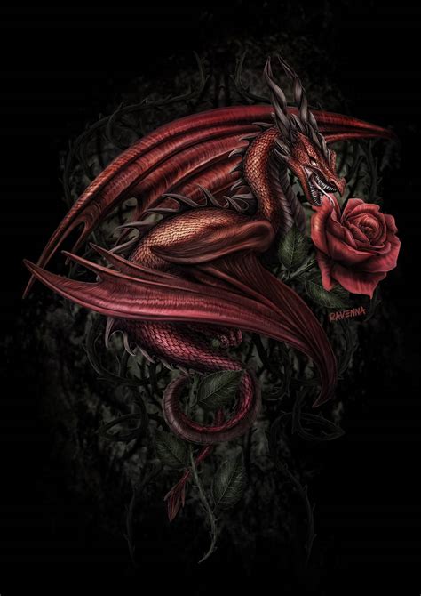 Dragon's Rose by RavennaArtworks on DeviantArt