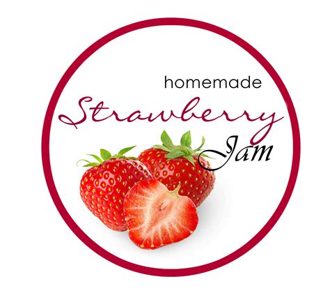 Strawberry Jam Round Label 49mm(Pack of 210) - Alpack