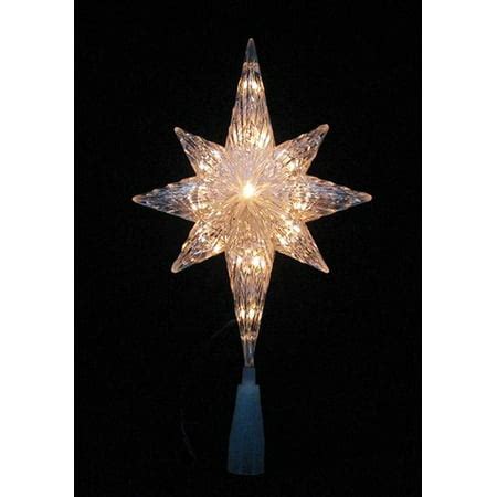 11" Lighted Clear Crystal Star of Bethlehem Christmas Tree Topper - Clear Lights - Walmart.com ...