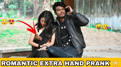 Romantic Extra hand Prank On Cute girl | Part 6 | Extra hand prank ...