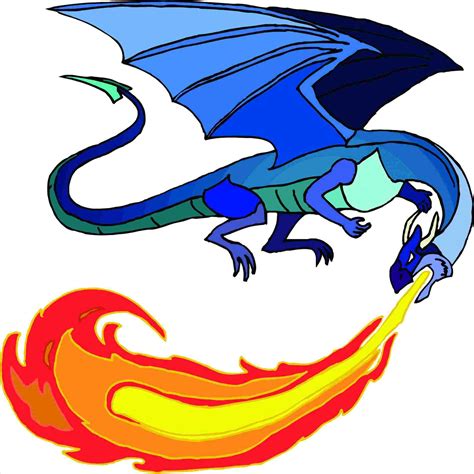 Dragon Breathing Fire Drawing | Free download on ClipArtMag