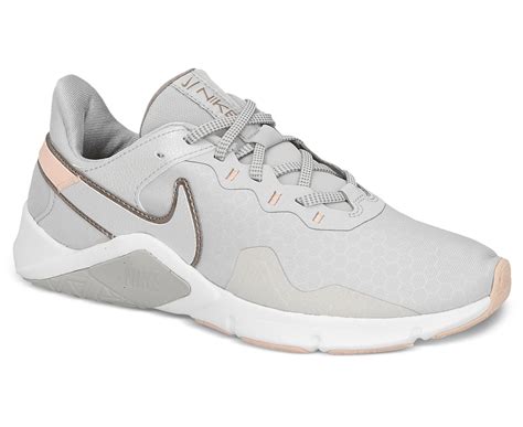 Nike Women's Legend Essential 2 Training Shoes - Grey Fog/Pale Coral/White | Catch.co.nz