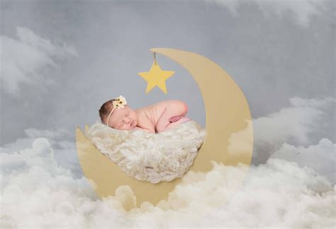 Digital Backdrop Newborn Photography Prop Dreamy Moon