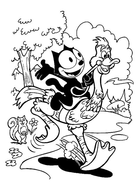 Felix the cat coloring page for kids - Felix The Cat Coloring Pages for ...