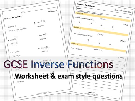 Graphing Inverse Functions Worksheet - Wordworksheet.com