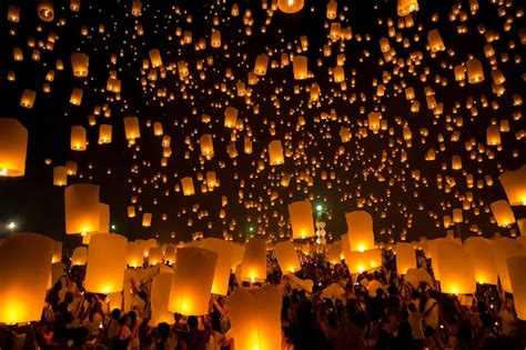 Premium Photo | Flying Sky Lantern