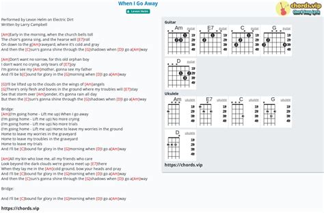 Chord: When I Go Away - tab, song lyric, sheet, guitar, ukulele | chords.vip