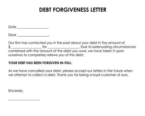 Writing a Debt Forgiveness Letter (with Examples)