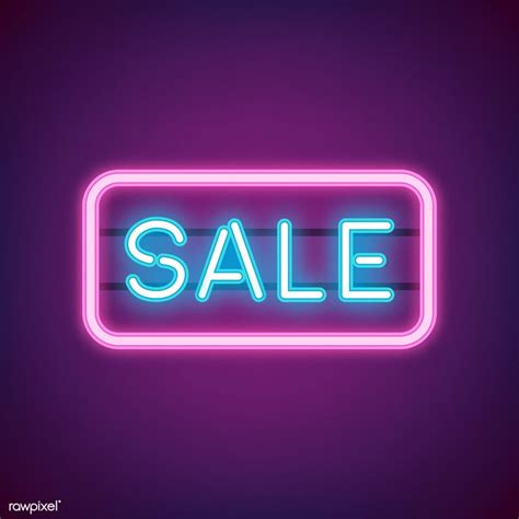 Blue sale neon sign vector | free image by rawpixel.com / NingZk V. | Neon signs, Typography ...