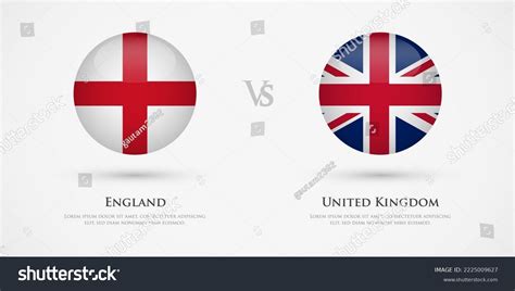 England Vs United Kingdom Country Flags Stock Vector (Royalty Free ...