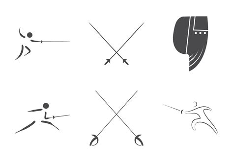 Fencing vector logo set 96870 Vector Art at Vecteezy