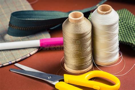 Sewing equipment stock image. Image of indoor, thread - 35328153