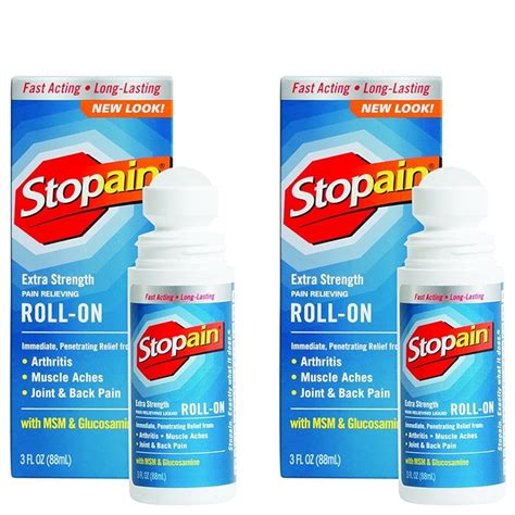 2 Pack - Stopain Extra Strength Pain Relieving Roll-on 3oz Each - Walmart.com - Walmart.com