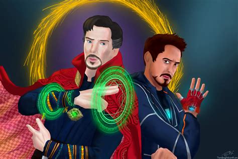 Doctor Strange And Iron Man In Avengers Infinity War Artwork Wallpaper,HD Movies Wallpapers,4k ...