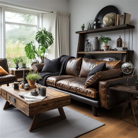 20 Dark Brown Couch Living Room Ideas With Leather & More Examples - HearthandPetals