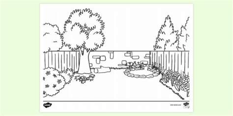 FREE! - Printable Garden Colouring Page - Primary Resources