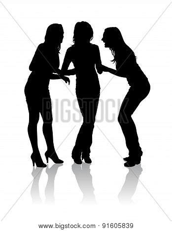 Young Friends Gossiping Silhouette Vector Images, Illustrations & Vectors (Free) - Bigstock