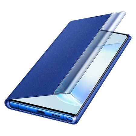 Official Samsung Galaxy Note 10 Plus S-View Flip Cover Case - Blue