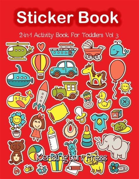 Sticker Book 2-in-1 Activity Book for Toddlers: Coloring Book and Sticker Book for Collecting ...