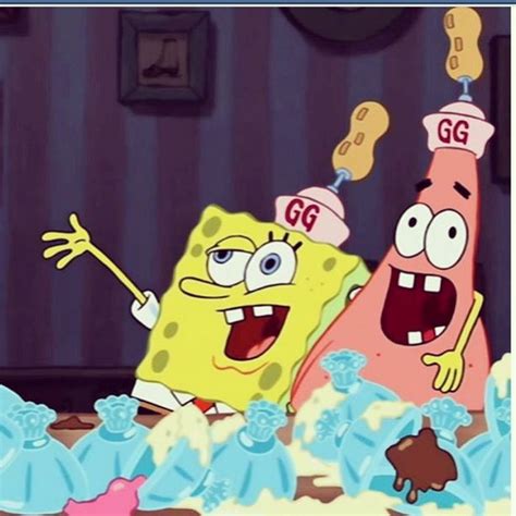 Spongebob and Patrick drunk on ice cream | Spongebob, Spongebob ...