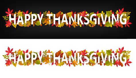 Happy Thanksgiving vector horizontal banners. 23839695 Vector Art at ...