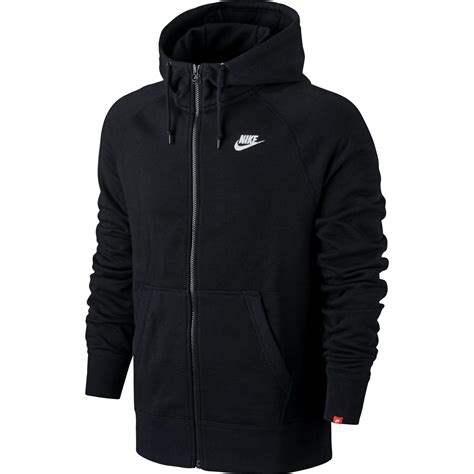 Nike Mens AW77 Intentional Full-Zip Hoodie - Black - Tennisnuts.com