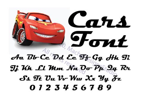 Disney Cars Logo Font