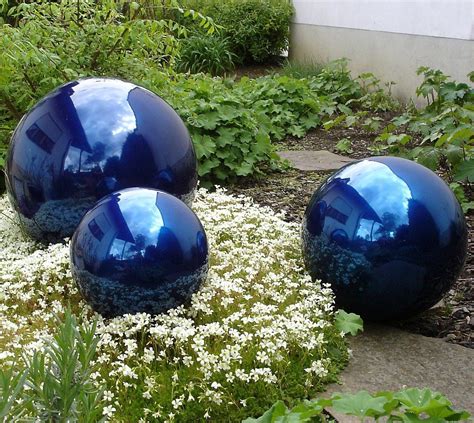 20 Inch Blue Color Tint Garden Globe - Stainless Steel Sphere