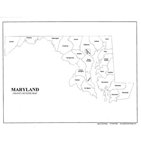 Maryland Counties Map Counties County Seats, 55% OFF