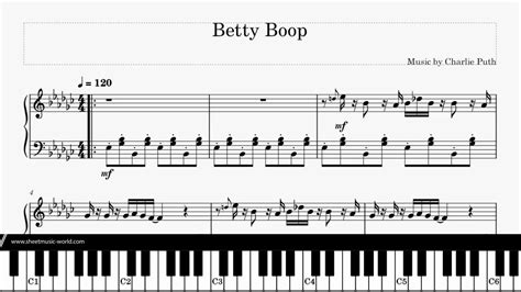 Betty Boop - Charlie Puth - Piano (Sheets Betty Boop - Tutorial Piano ...