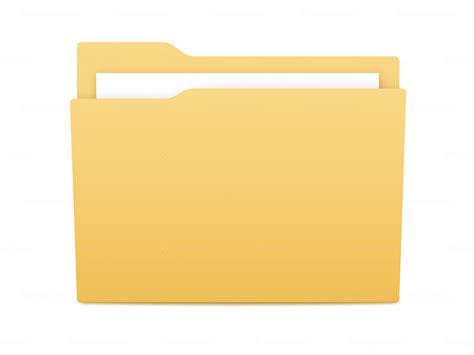 Yellow folder icon (PSD) - Backgroundsy