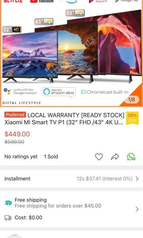 Xiaomi Mi Smart P1 - 43", TV & Home Appliances, TV & Entertainment, TV on Carousell