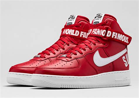 Nikestore Releases Supreme x Air Force 1 High "Red" - SneakerNews.com