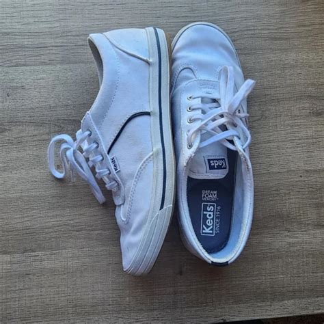 Keds White Canvas Sneakers. Cute classic pair of... - Depop