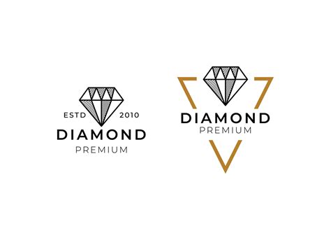 Gold diamond logo design. Luxury brand jewelry logo 25558849 Vector Art ...